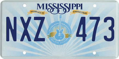 MS license plate NXZ473
