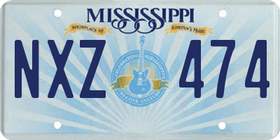 MS license plate NXZ474