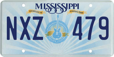 MS license plate NXZ479