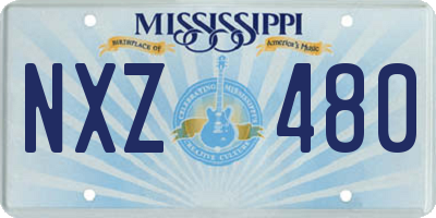 MS license plate NXZ480