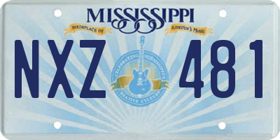 MS license plate NXZ481