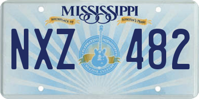 MS license plate NXZ482