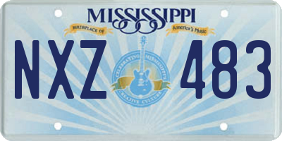 MS license plate NXZ483