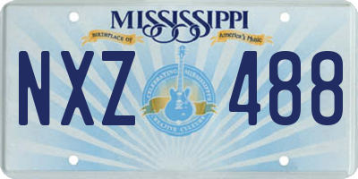 MS license plate NXZ488
