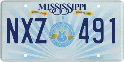 MS license plate NXZ491