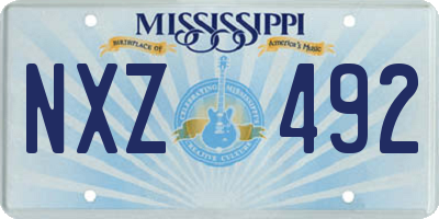 MS license plate NXZ492