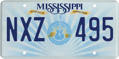 MS license plate NXZ495