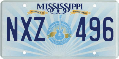 MS license plate NXZ496