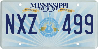 MS license plate NXZ499