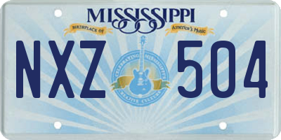 MS license plate NXZ504