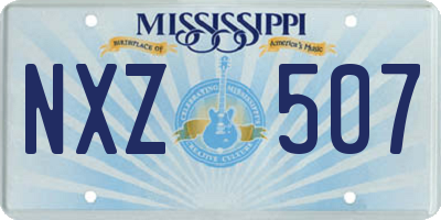 MS license plate NXZ507