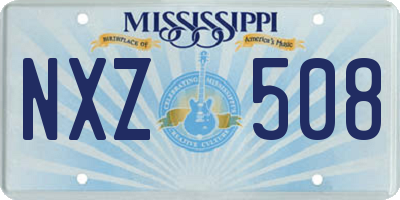 MS license plate NXZ508