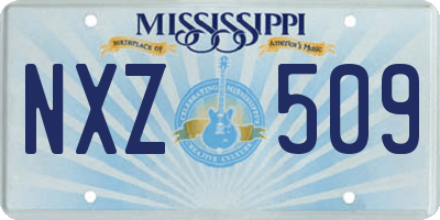 MS license plate NXZ509