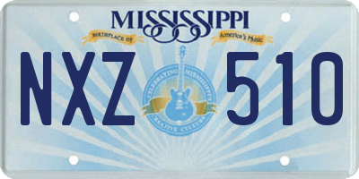 MS license plate NXZ510