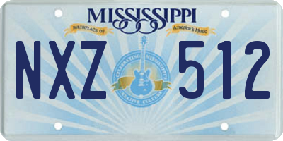 MS license plate NXZ512