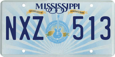 MS license plate NXZ513