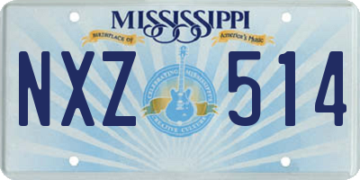 MS license plate NXZ514