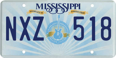 MS license plate NXZ518