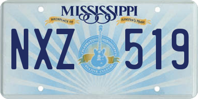 MS license plate NXZ519