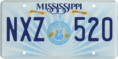 MS license plate NXZ520