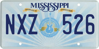 MS license plate NXZ526