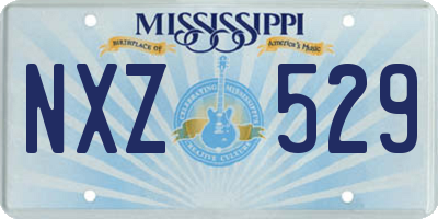 MS license plate NXZ529
