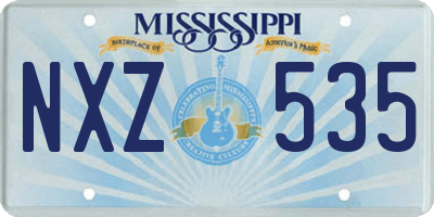 MS license plate NXZ535