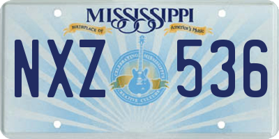 MS license plate NXZ536