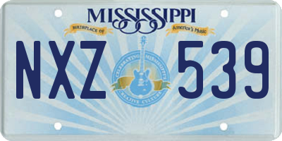 MS license plate NXZ539