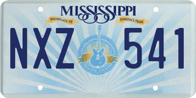 MS license plate NXZ541