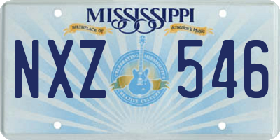 MS license plate NXZ546