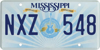 MS license plate NXZ548