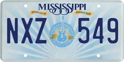 MS license plate NXZ549