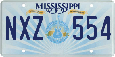 MS license plate NXZ554