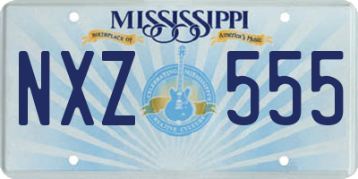 MS license plate NXZ555