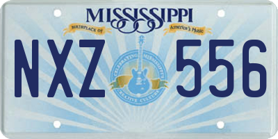 MS license plate NXZ556