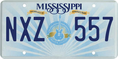 MS license plate NXZ557