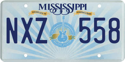 MS license plate NXZ558