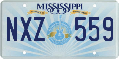 MS license plate NXZ559