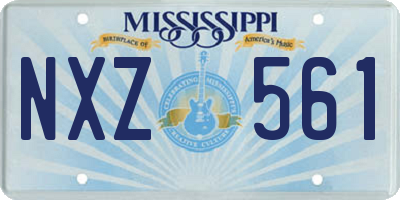 MS license plate NXZ561