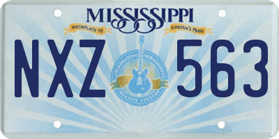 MS license plate NXZ563