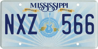 MS license plate NXZ566