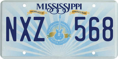 MS license plate NXZ568