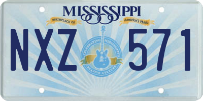 MS license plate NXZ571