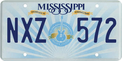 MS license plate NXZ572