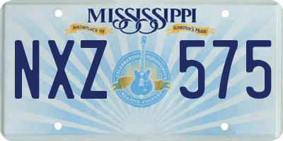 MS license plate NXZ575