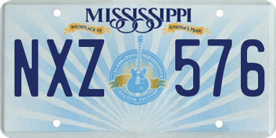 MS license plate NXZ576