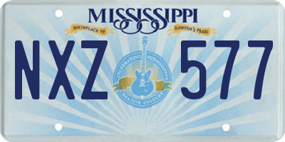 MS license plate NXZ577
