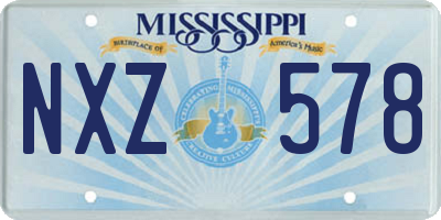 MS license plate NXZ578