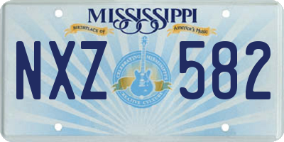MS license plate NXZ582